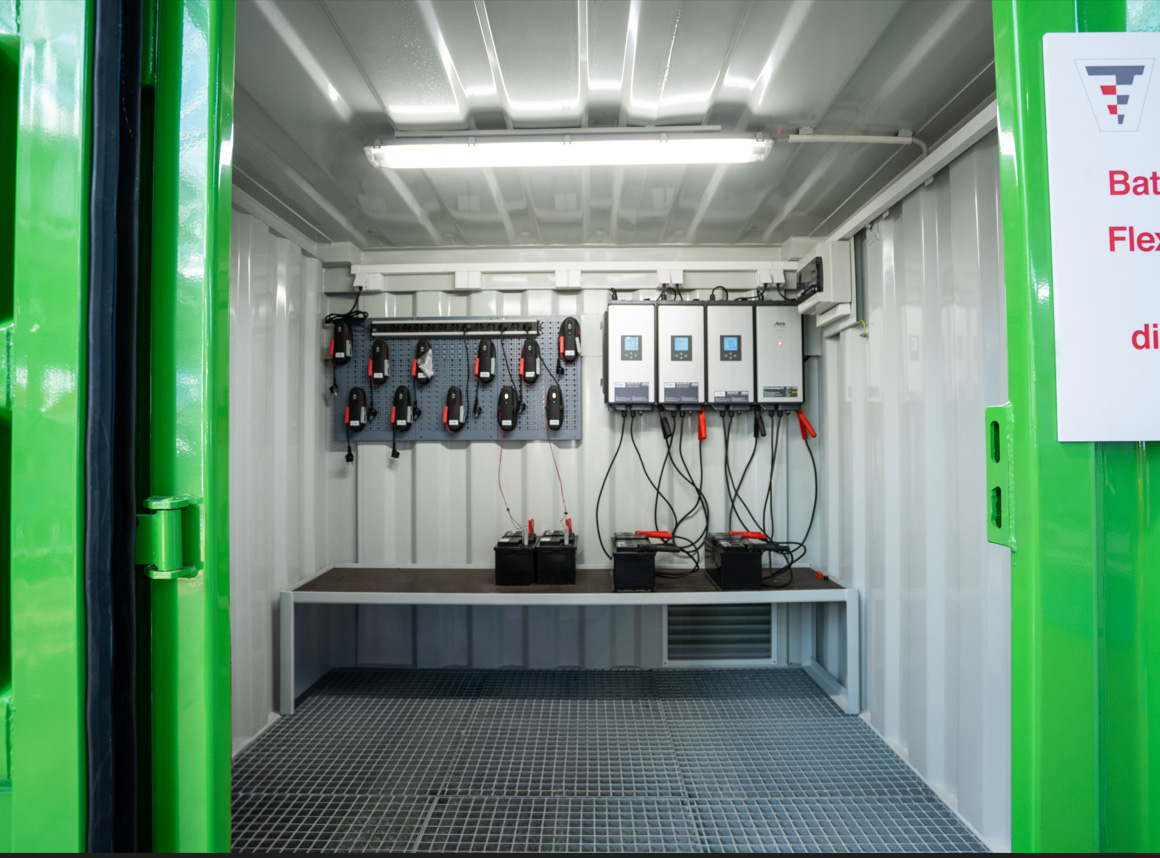 Batterieladecontainer